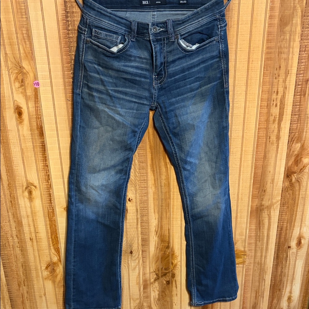 BKE Dark Blue Straight Jeans